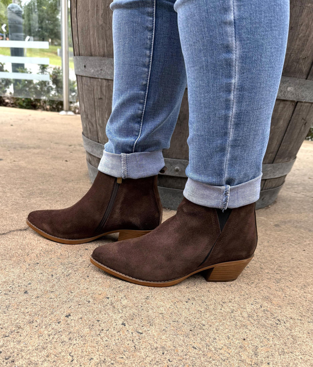 Luna Sole - Esma Ankle Boot Chocolate Suede