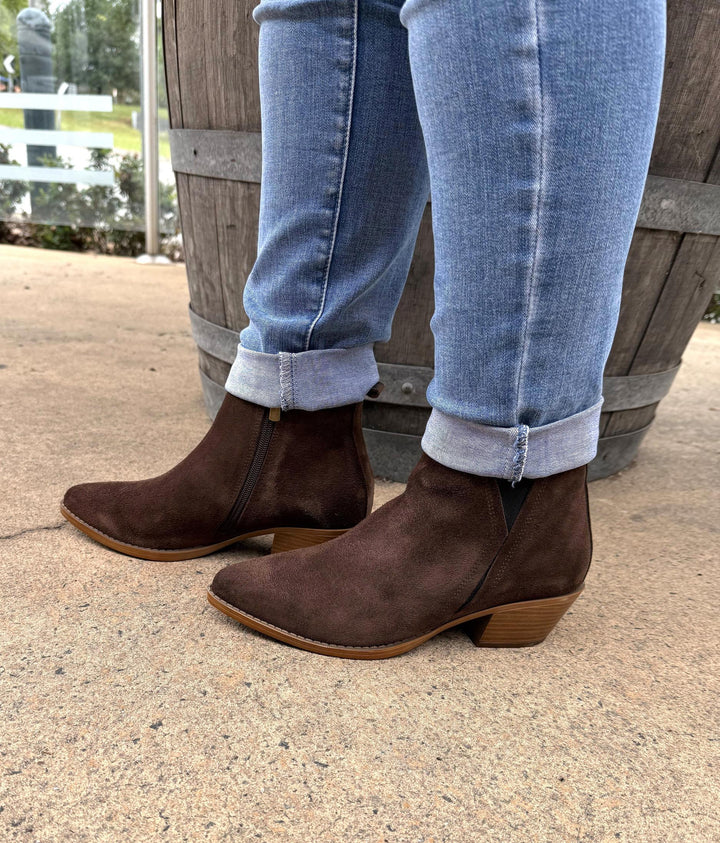 Luna Sole - Esma Ankle Boot Chocolate Suede