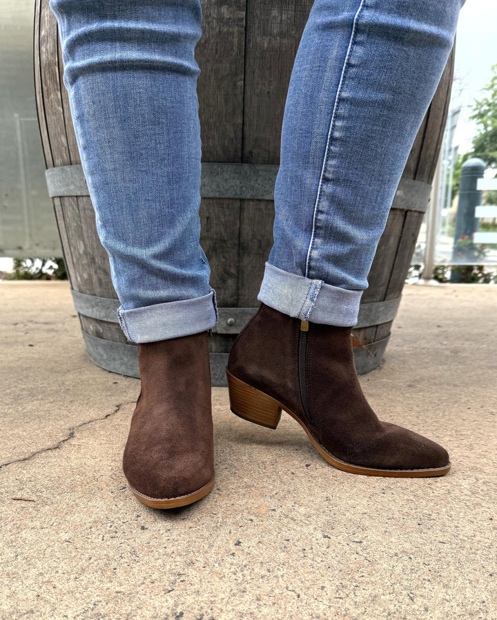 Luna Sole - Esma Ankle Boot Chocolate Suede