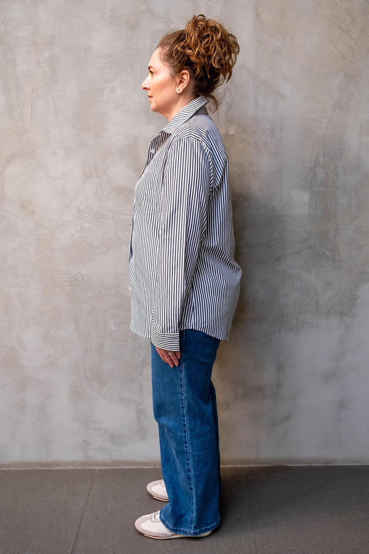 Laura Striped Shirt Black / White