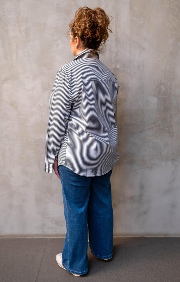 Laura Striped Shirt Black / White