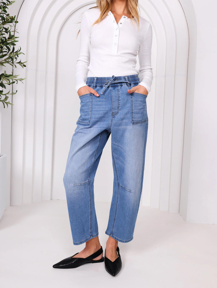 Monaco Jeans - Leo Barrel Jeans Blue