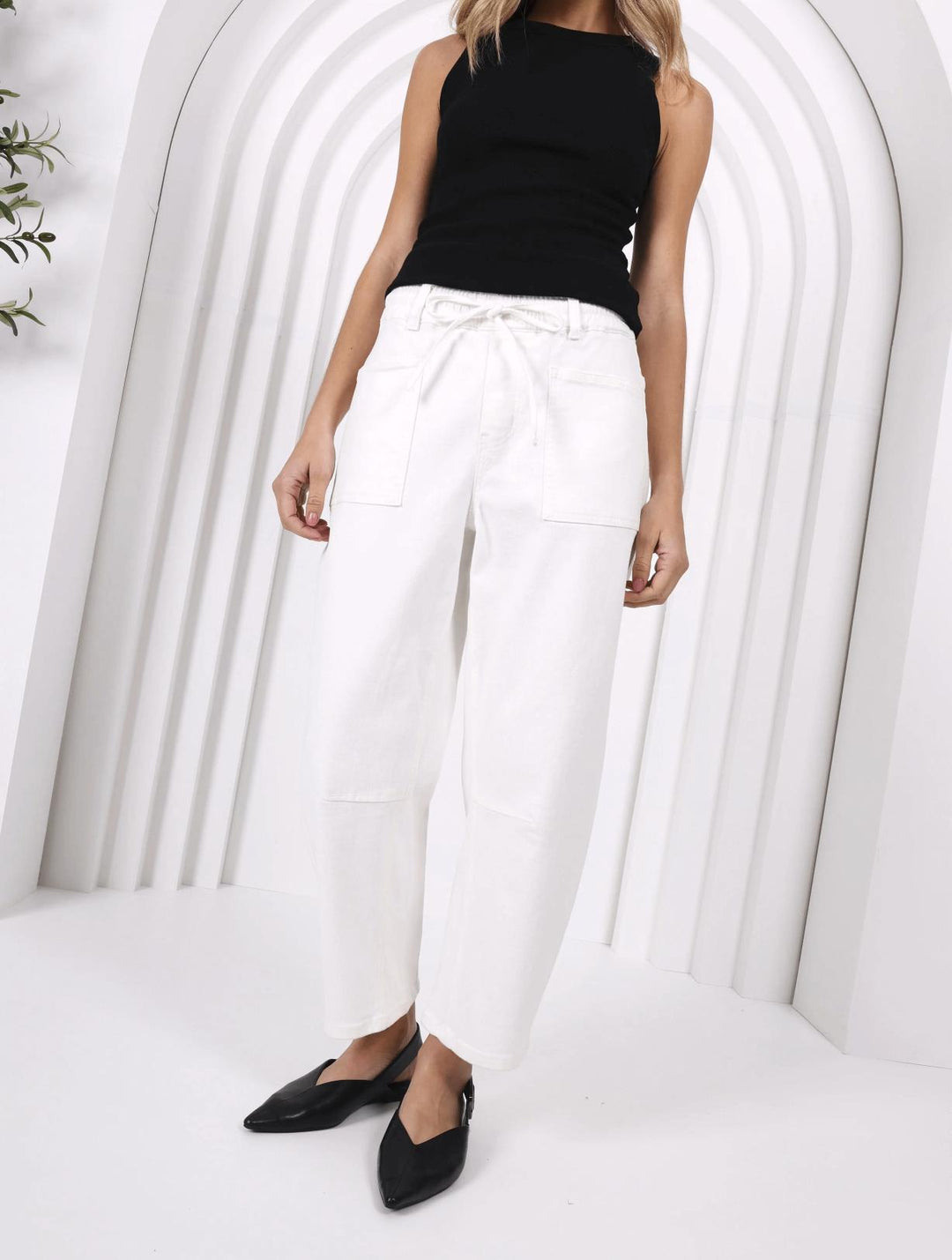 Monaco Jeans - Leo Barrel Jeans White