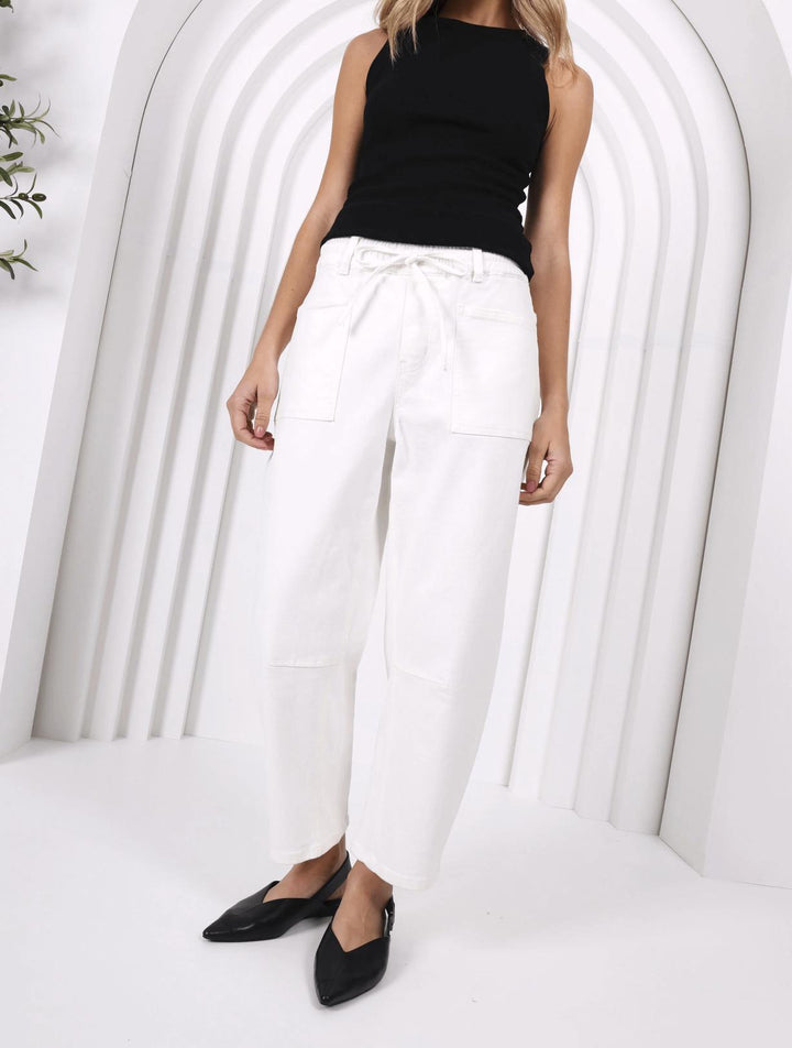 Monaco Jeans - Leo Barrel Jeans White
