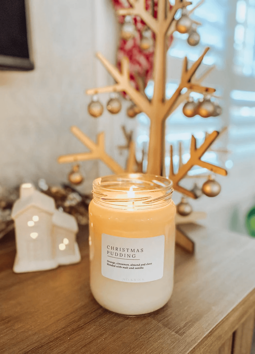 Milkwick - Christmas Pudding Large Candle