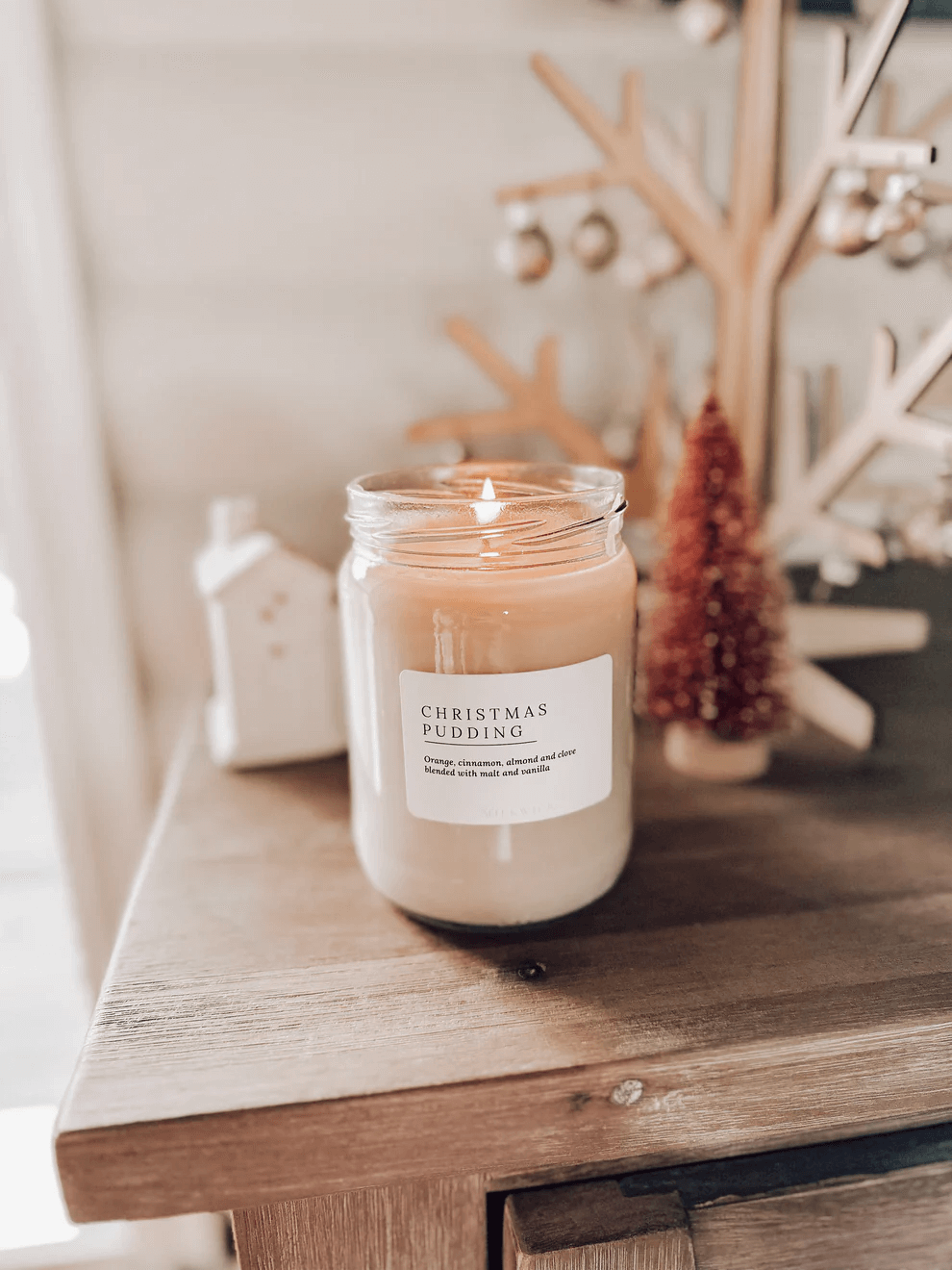 Milkwick - Christmas Pudding Large Candle