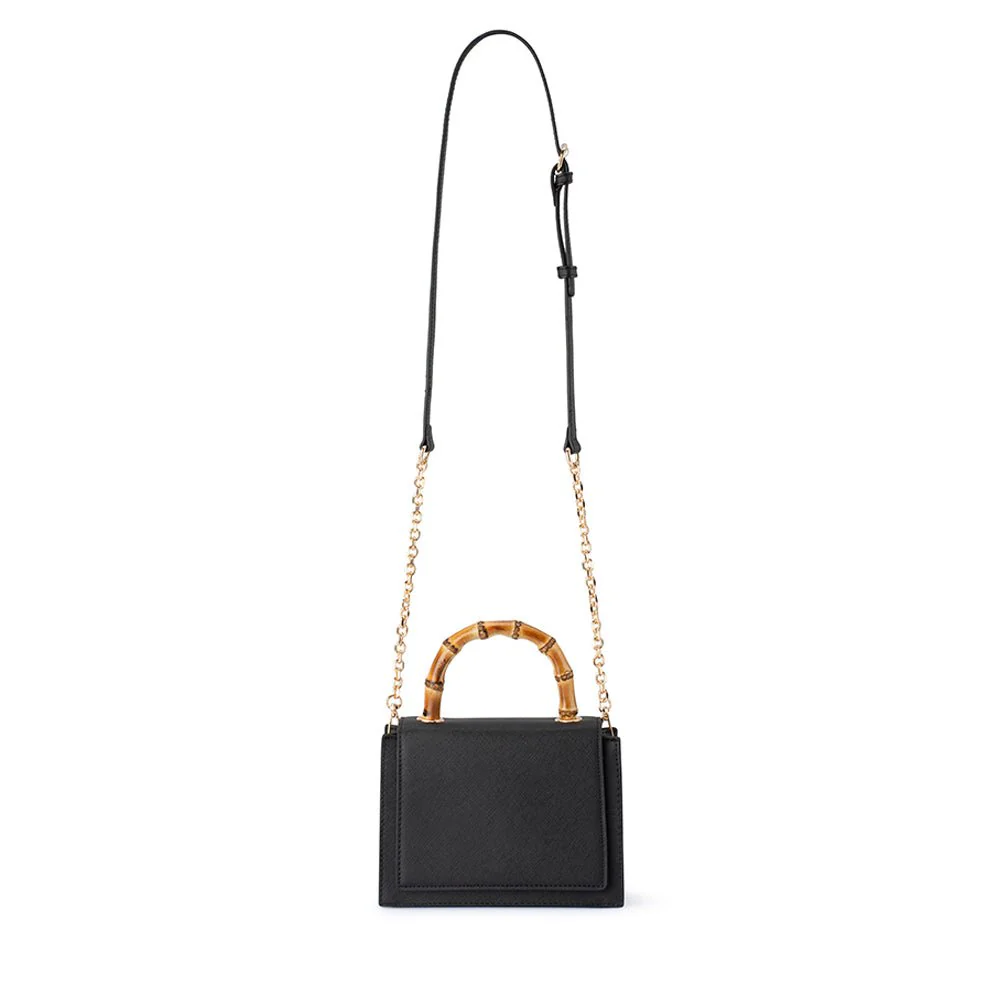 Olga Berg - Harley Bamboo Handle Bag Black