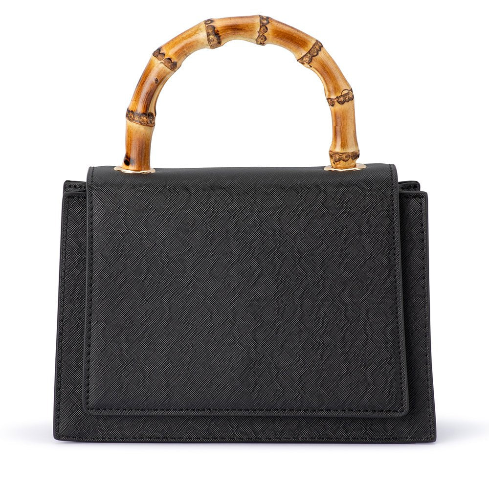 Olga Berg - Harley Bamboo Handle Bag Black