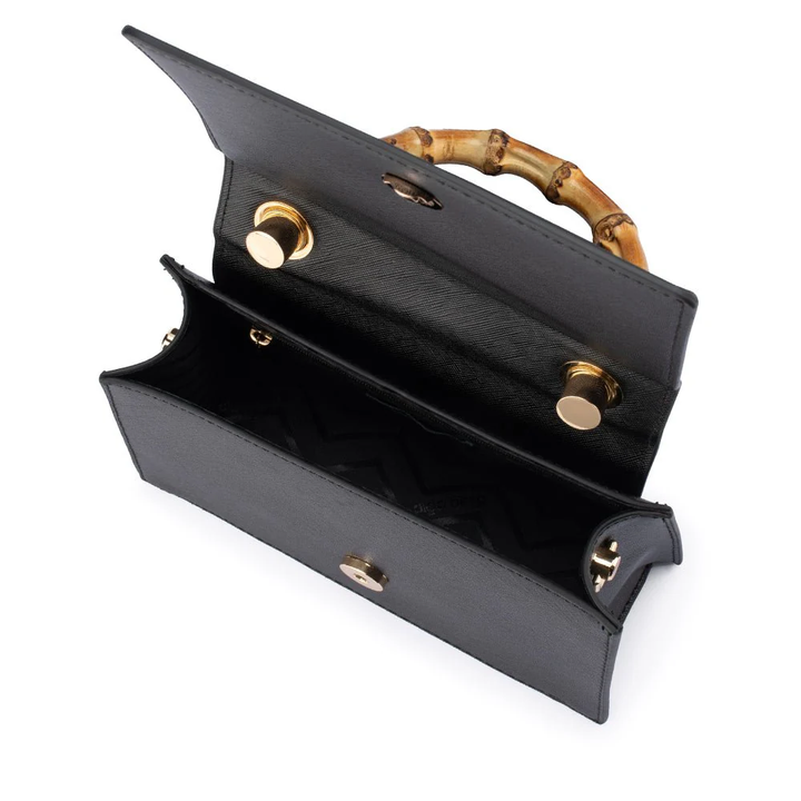 Olga Berg - Harley Bamboo Handle Bag Black