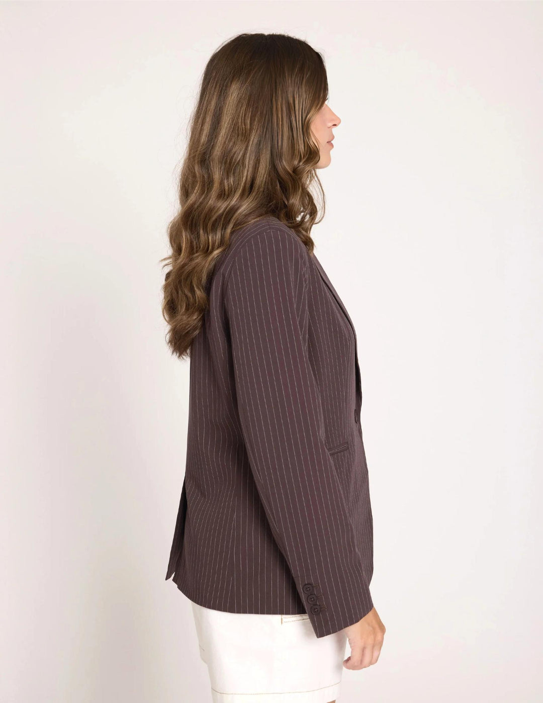 Stella + Gemma - Aria Blazer Raisin Pinstripe