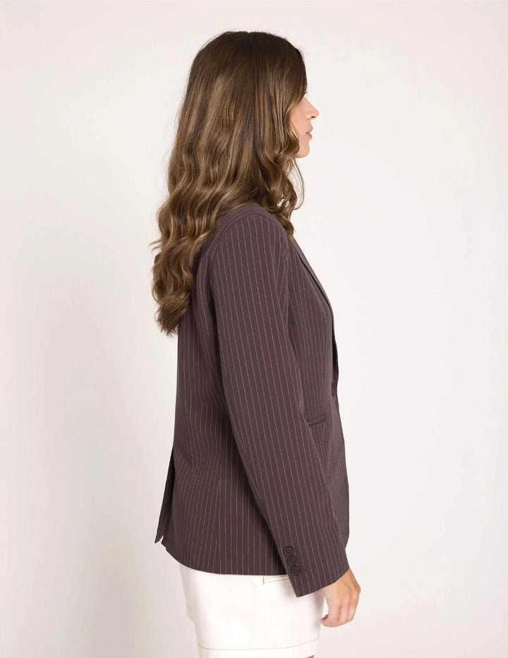 Stella + Gemma - Aria Blazer Raisin Pinstripe