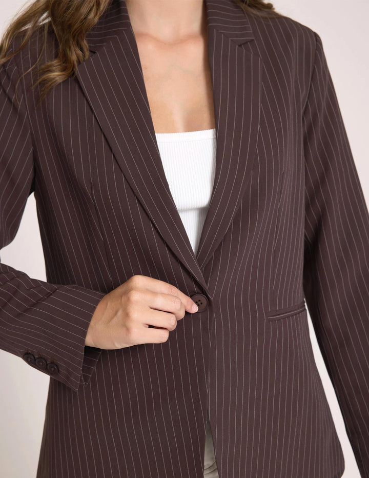 Stella + Gemma - Aria Blazer Raisin Pinstripe