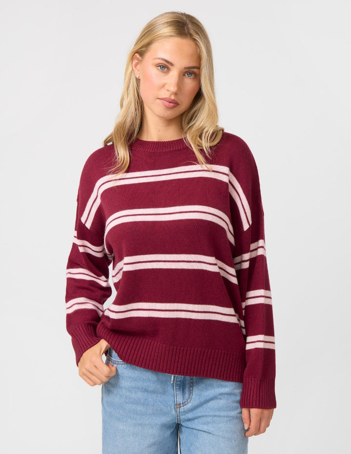 Stella + Gemma - Bianca Jumper Maroon / Pink