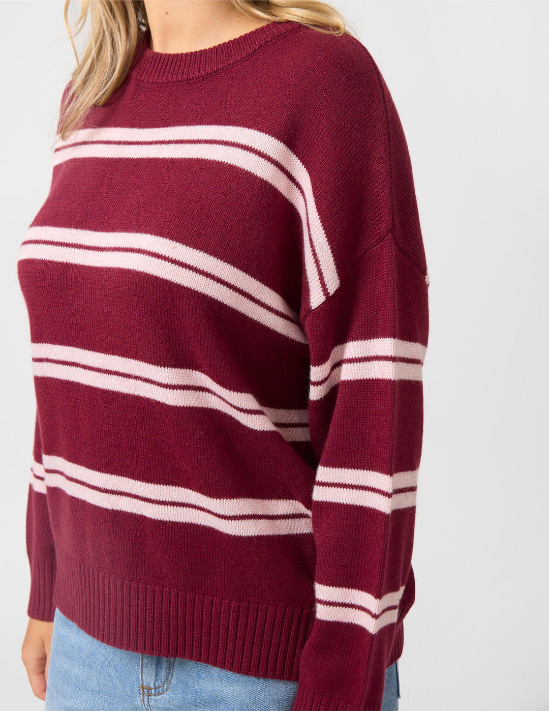 Stella + Gemma - Bianca Jumper Maroon / Pink