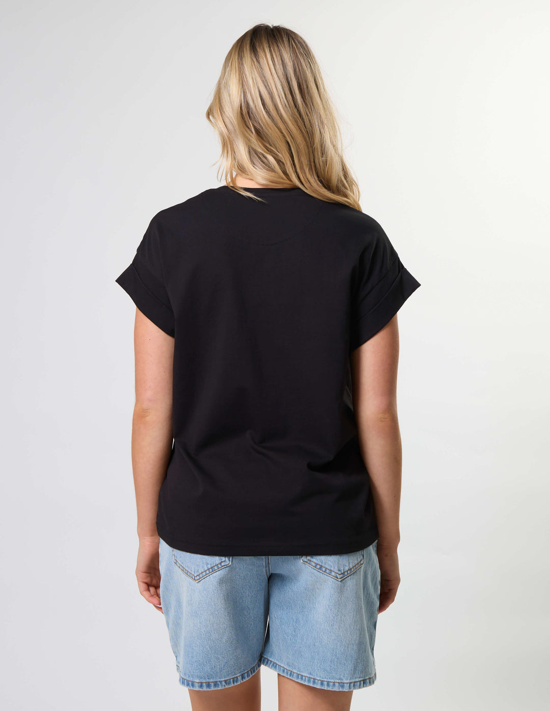 Stella + Gemma - Cuff Tee Black
