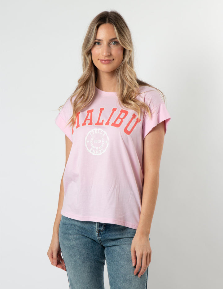 Stella + Gemma - Malibu Cuff Sleeve Tee Candy
