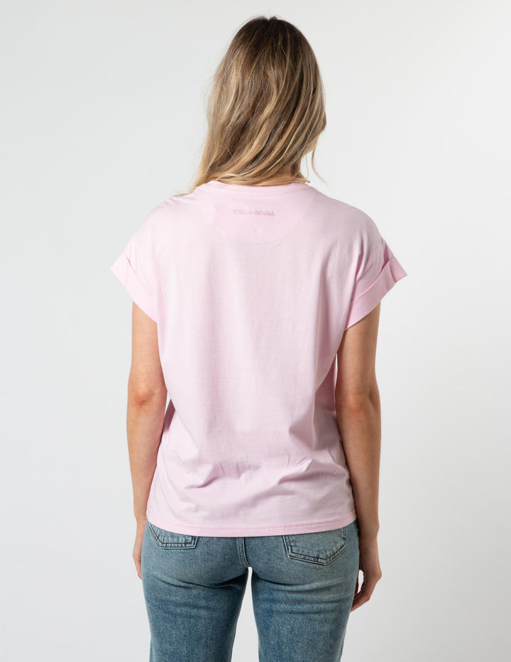 Stella + Gemma - Malibu Cuff Sleeve Tee Candy