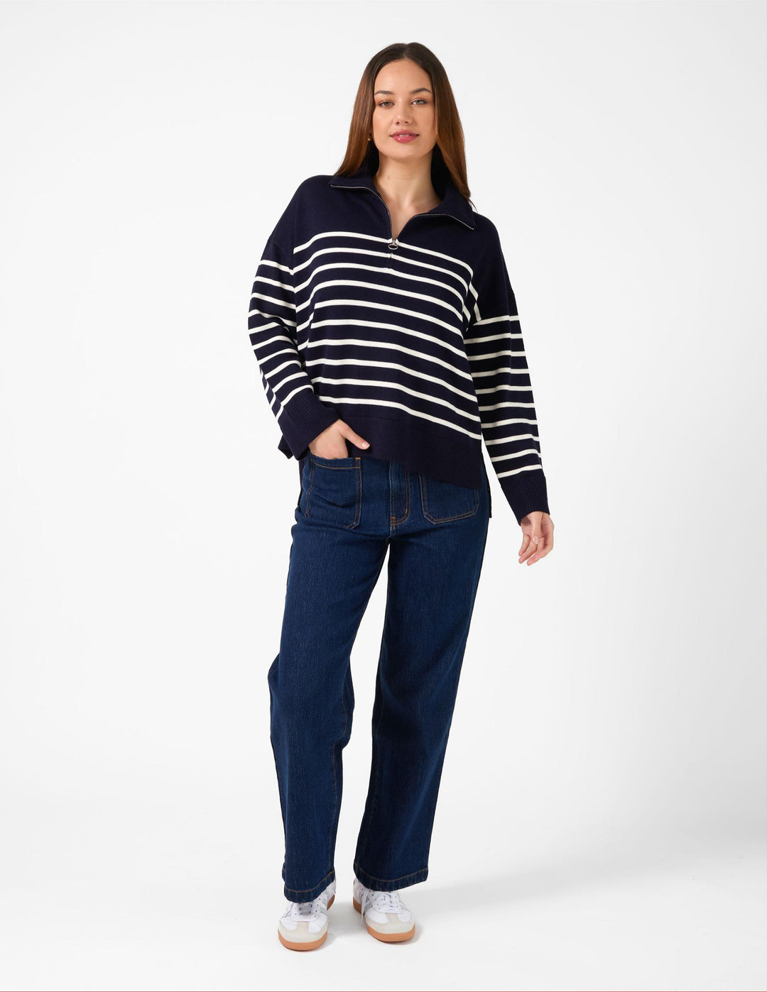 Stella + Gemma - Holland Jumper Navy / Stripe