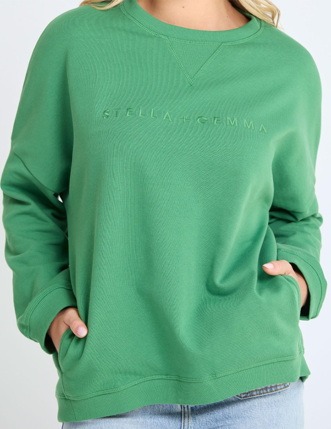 Stella + Gemma - Newport Pocket Crew Basil