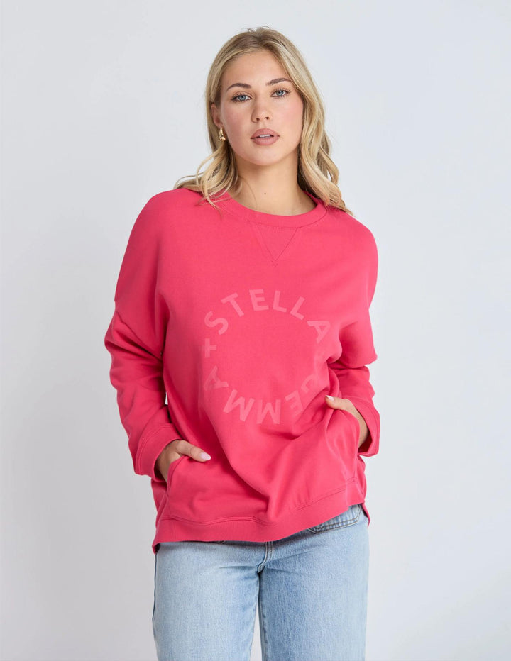Stella + Gemma - Newport Pocket Crew Sweat Raspberry