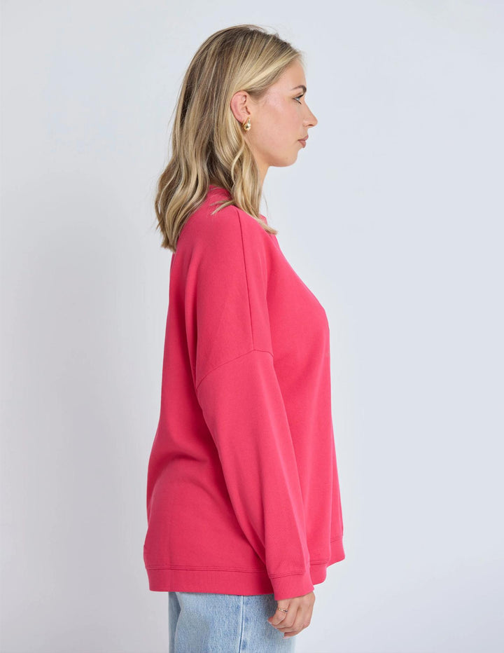 Stella + Gemma - Newport Pocket Crew Sweat Raspberry