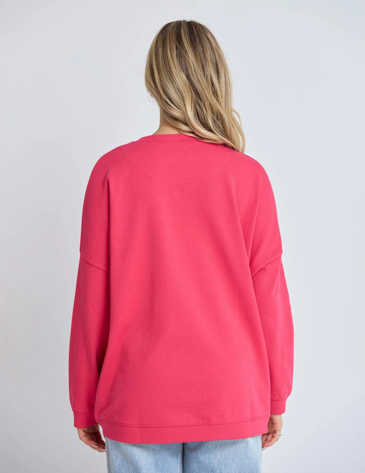 Stella + Gemma - Newport Pocket Crew Sweat Raspberry