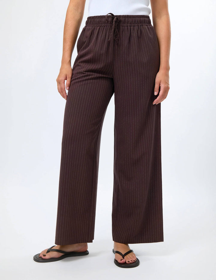 Stella + Gemma - Nora Pant Raisin Pinstripe
