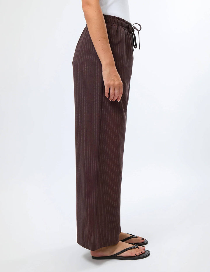 Stella + Gemma - Nora Pant Raisin Pinstripe