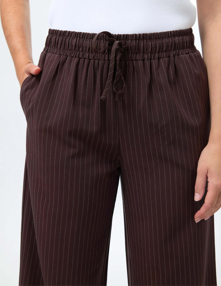 Stella + Gemma - Nora Pant Raisin Pinstripe