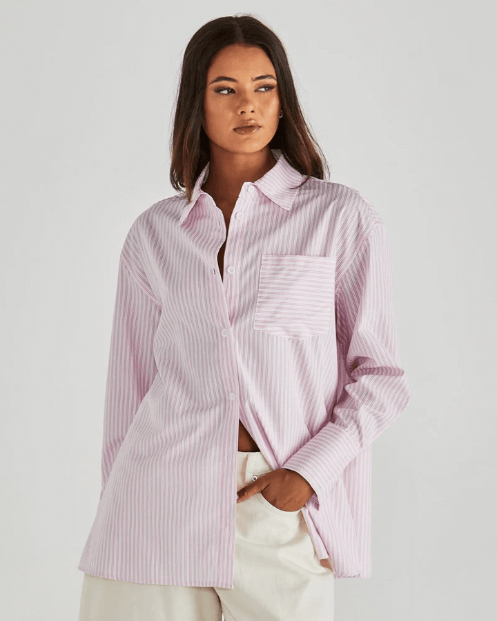 Sass - Ambrose Shirt Pink Stripe