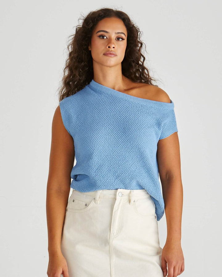 Sass - Jaci Knit Top Blue