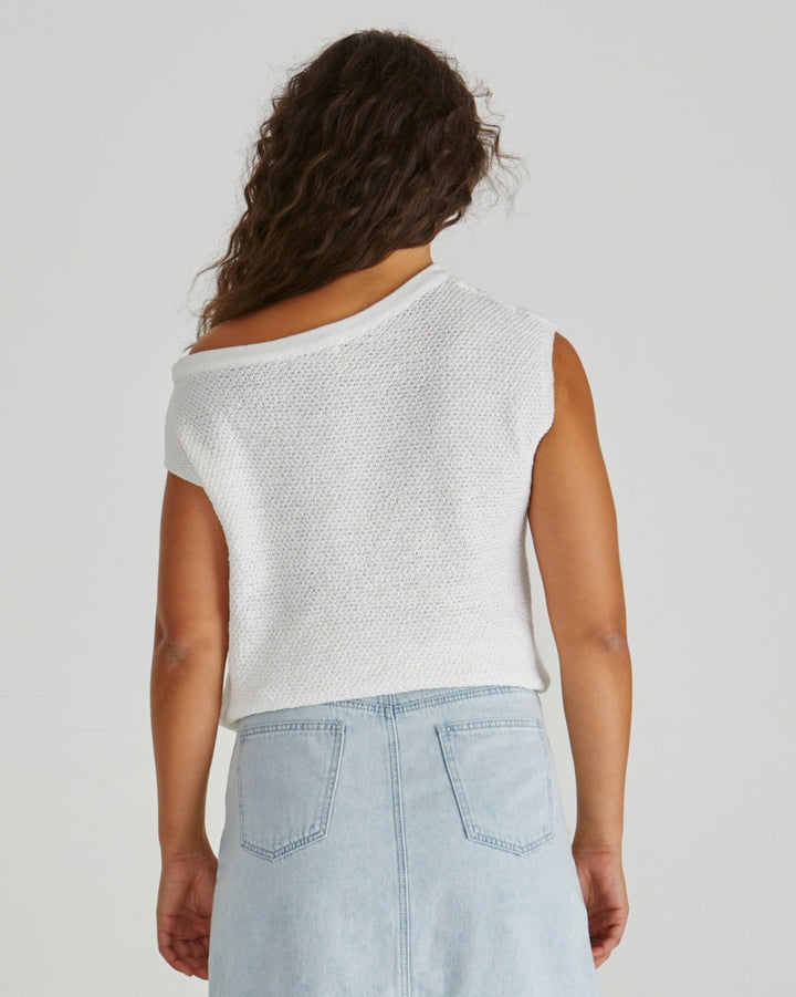 Sass - Jaci Knit Top White