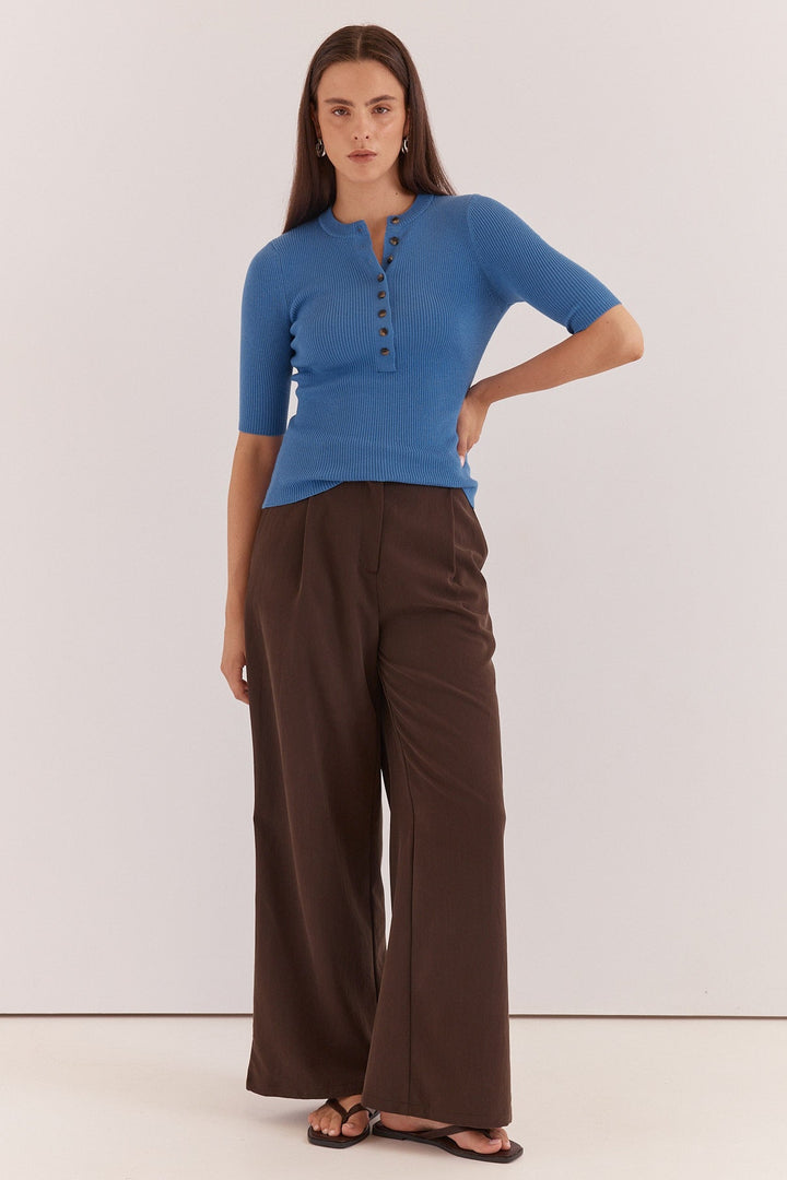Sass - Natalie Wide Leg Trouser Chocolate