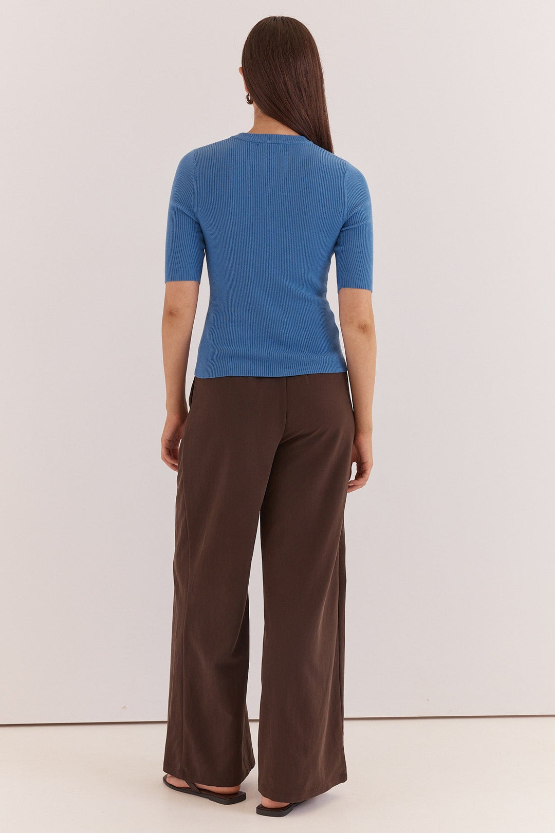 Sass - Natalie Wide Leg Trouser Chocolate