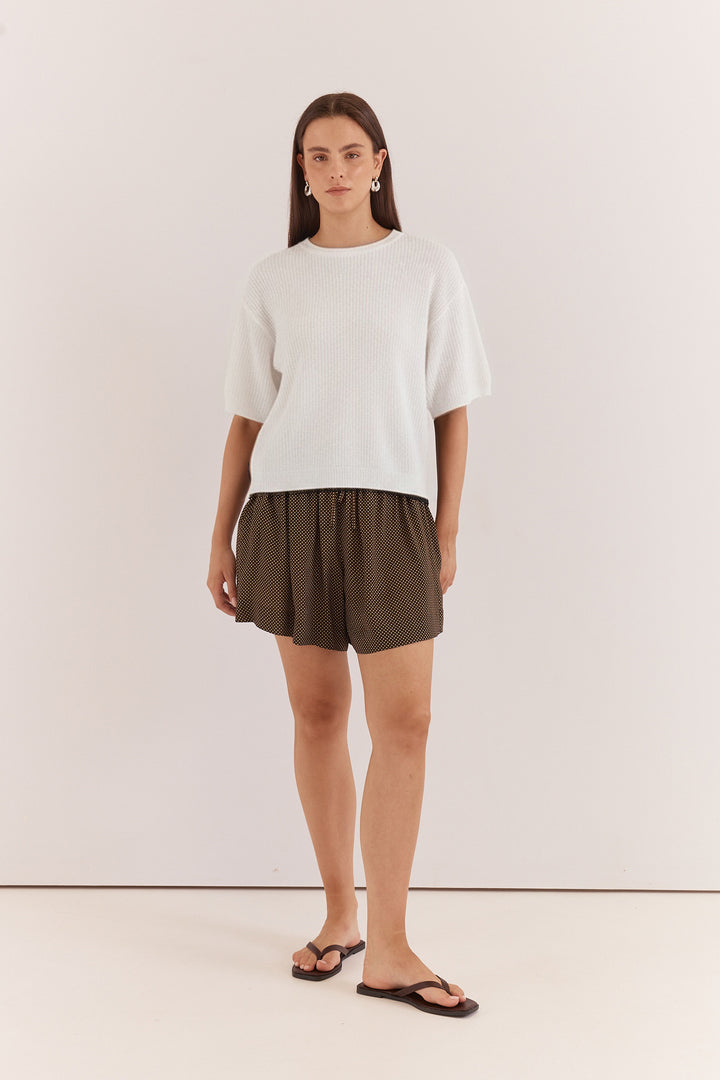 Sass - Noni Knit Tee Off White
