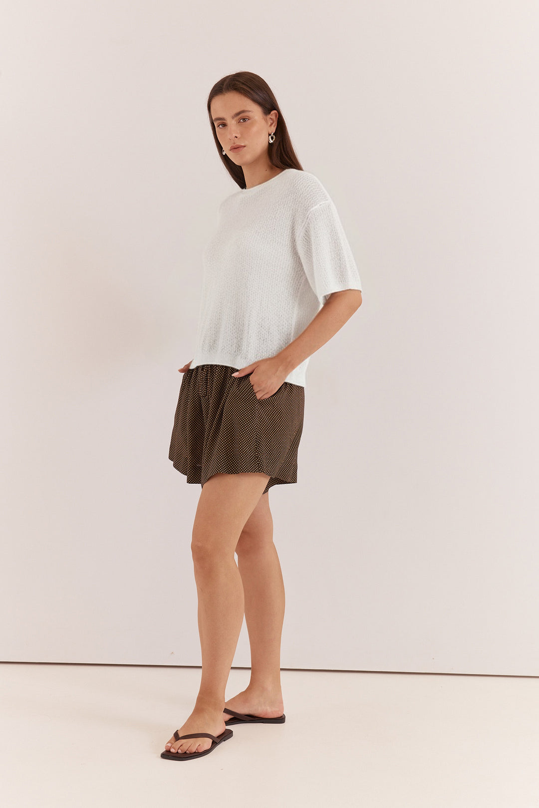 Sass - Noni Knit Tee Off White