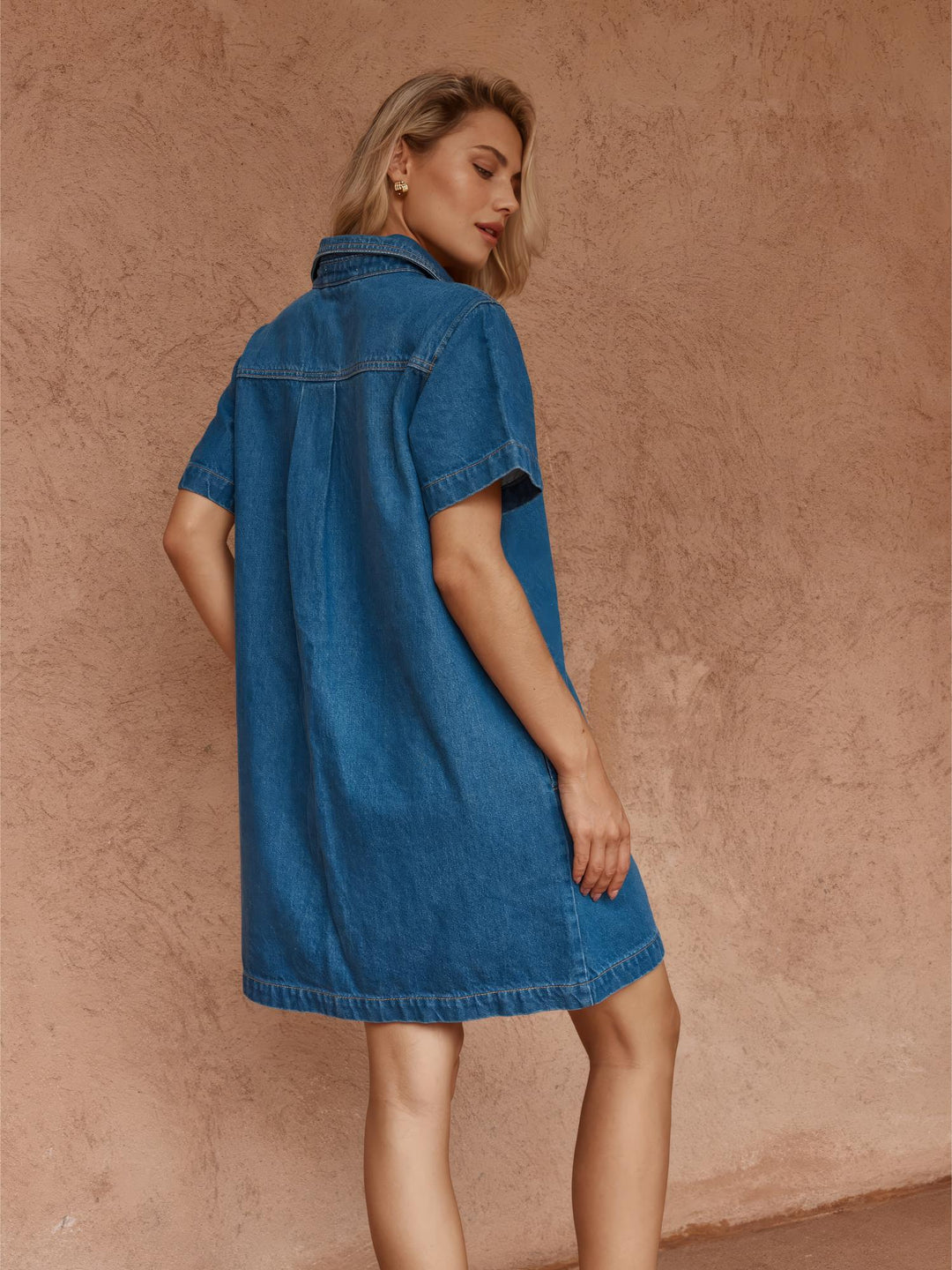 Sass - Pepe Wave Denim Dress Classic Blue