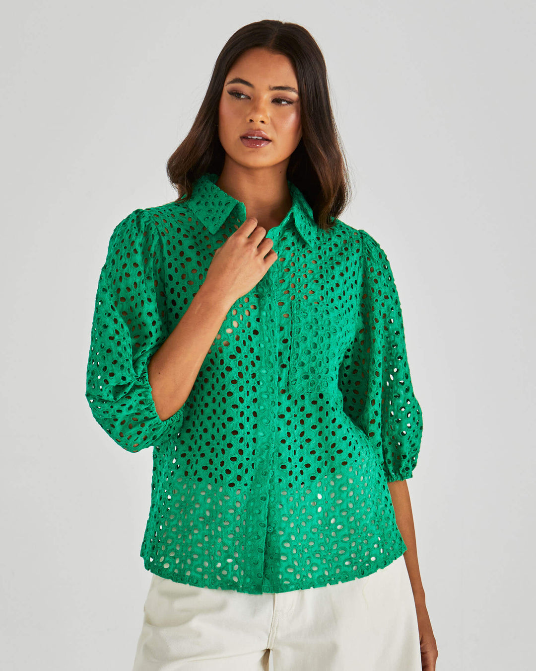 Sass - Steva Shirt Bright Green