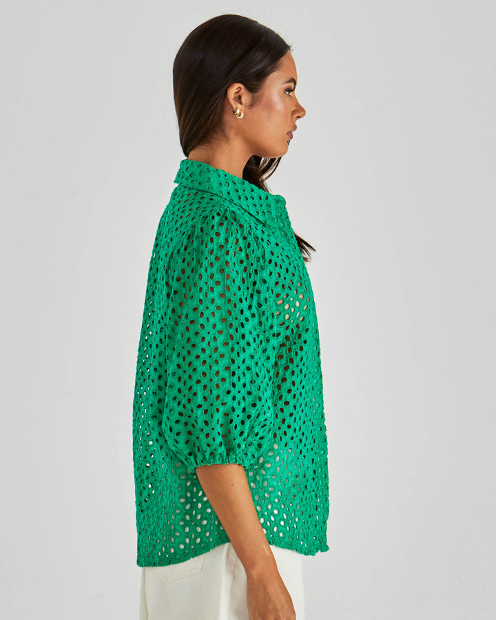 Sass - Steva Shirt Bright Green