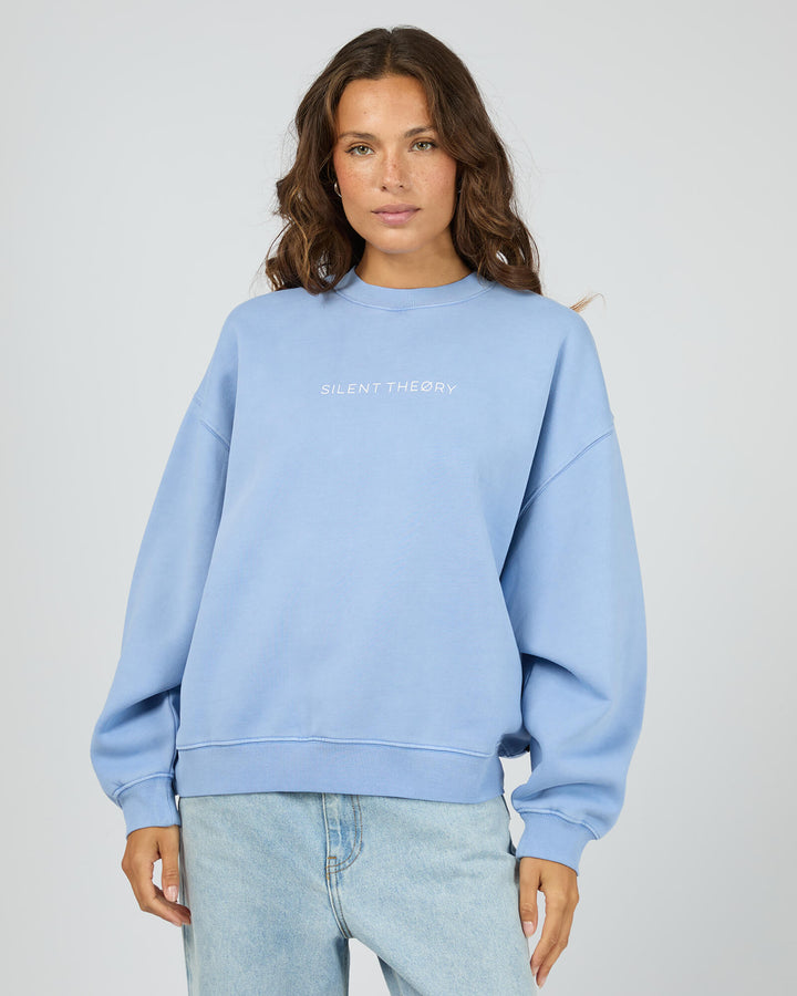 Silent Theory - Logo Crew Light Blue