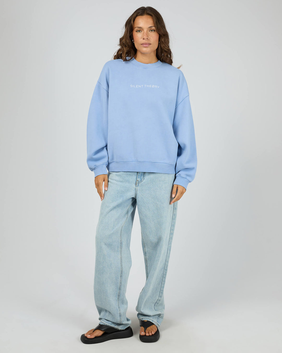 Silent Theory - Logo Crew Light Blue
