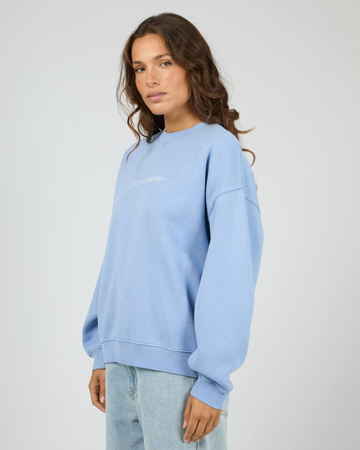 Silent Theory - Logo Crew Light Blue