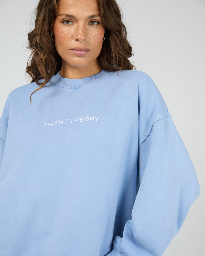 Silent Theory - Logo Crew Light Blue