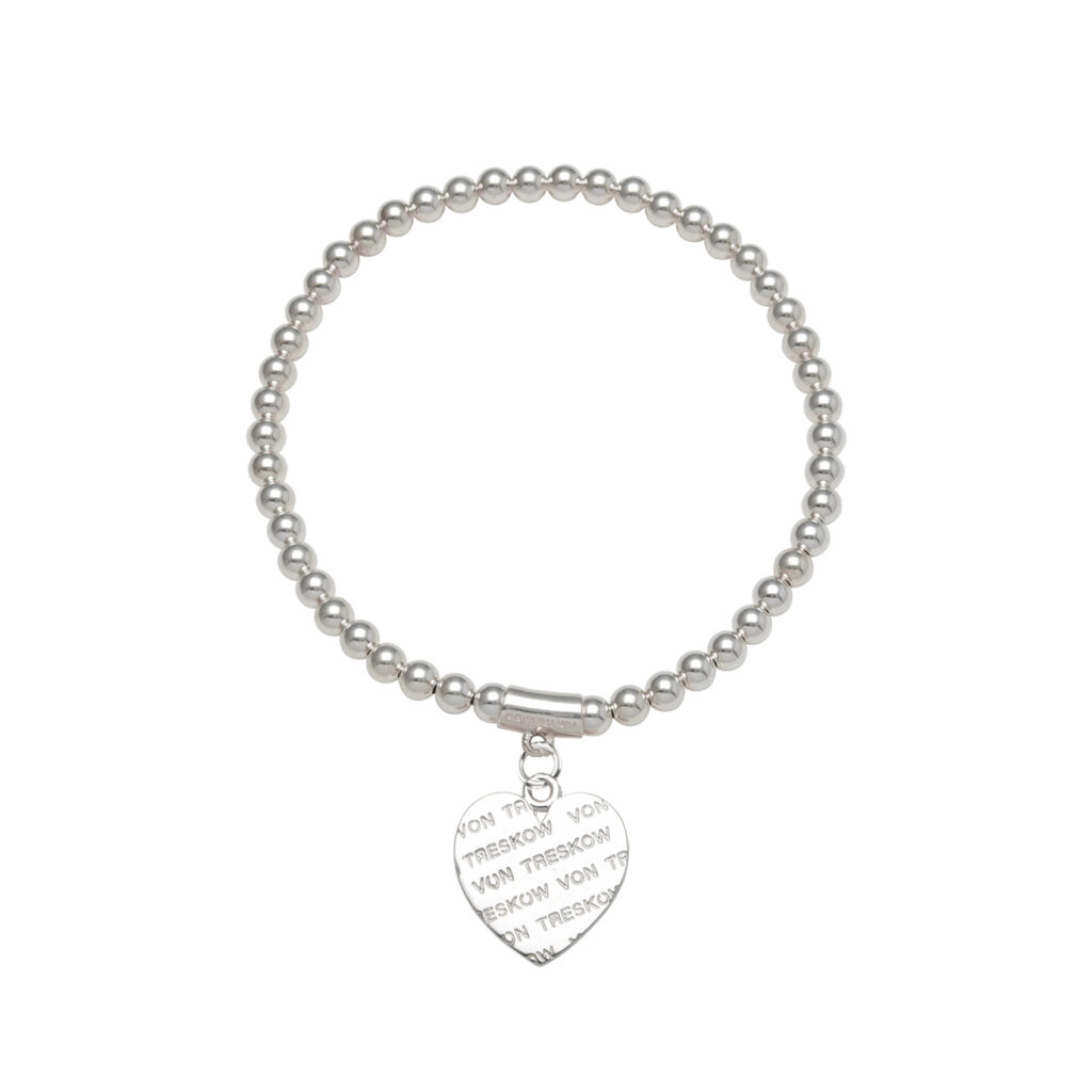 Von Treskow - Stretchy Liebe Heart Bracelet Silver