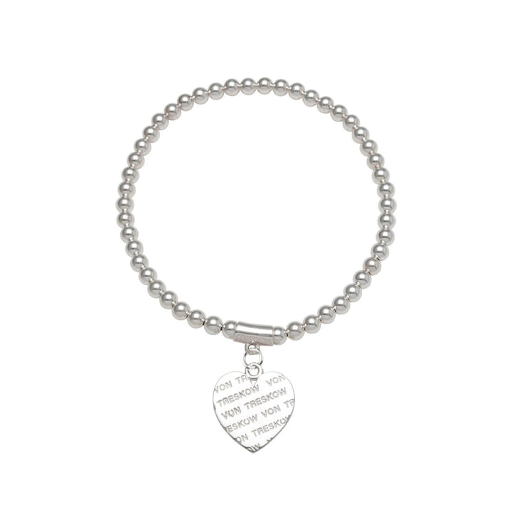 Von Treskow - Stretchy Liebe Heart Bracelet Silver