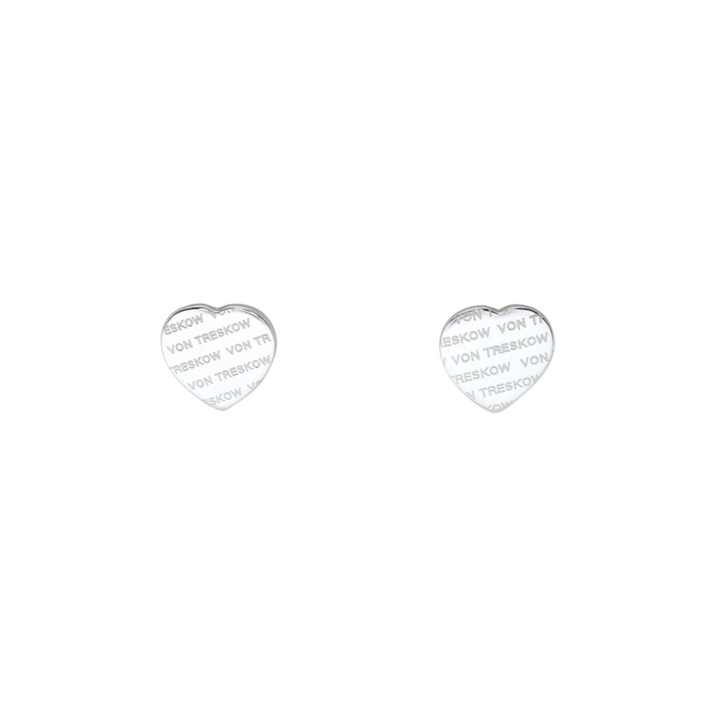 Von Treskow - Liebe Heart Studs Silver