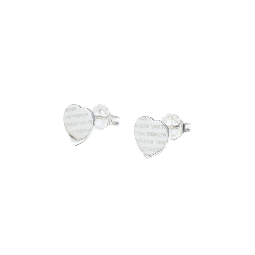 Von Treskow - Liebe Heart Studs Silver