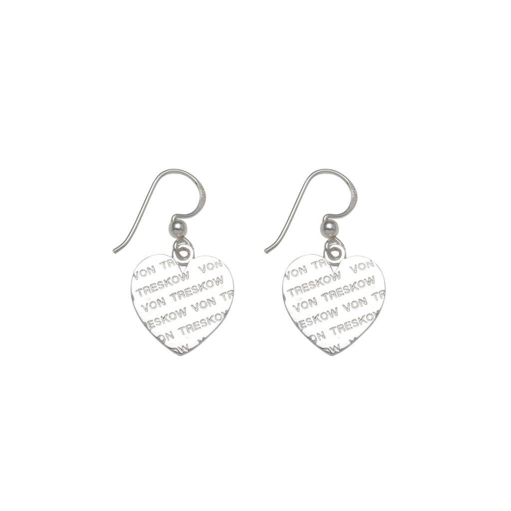 Von Treskow - Liebe Heart Hook Earrings Silver