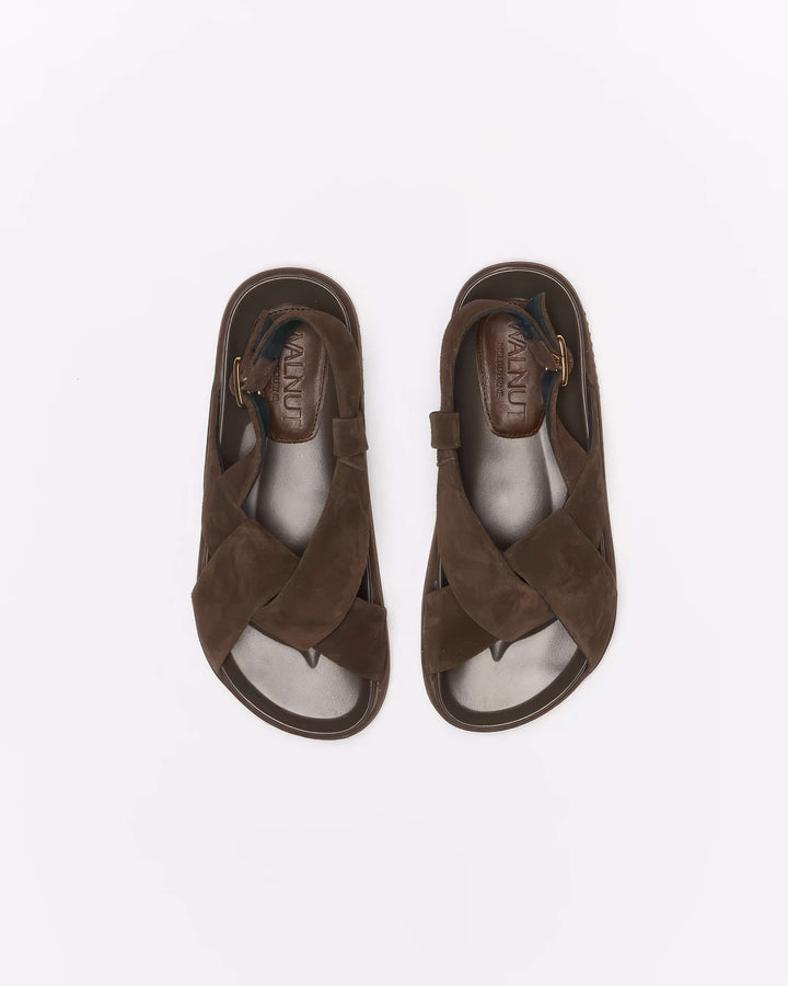 Walnut Shoes - Mya Leather Sandal Chocolate