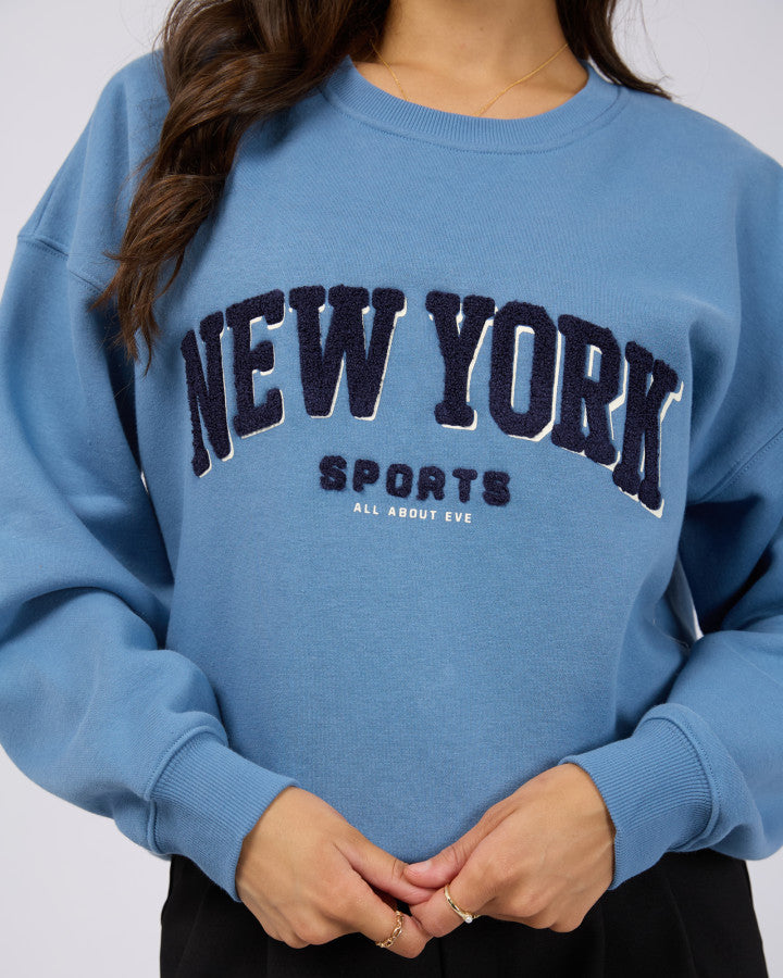 All About Eve - New York Oversized Crew Blue